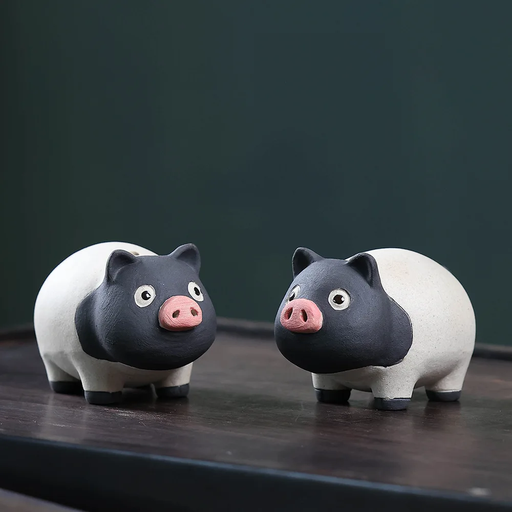 

Creative Purple Clay Pig Tea Pet Yixing Ornament, Surprising Pig Personalized Tea Play, Tea Accessories, Fragrance Insertion