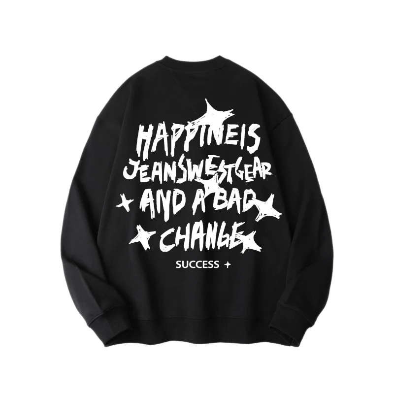 

Футболка для мужчин, осенняя уличная одежда Y2k, футболка с длинными рукавами и графическим рисунком, джинсовая одежда Happiness, повседневная футболка с принтом для бега