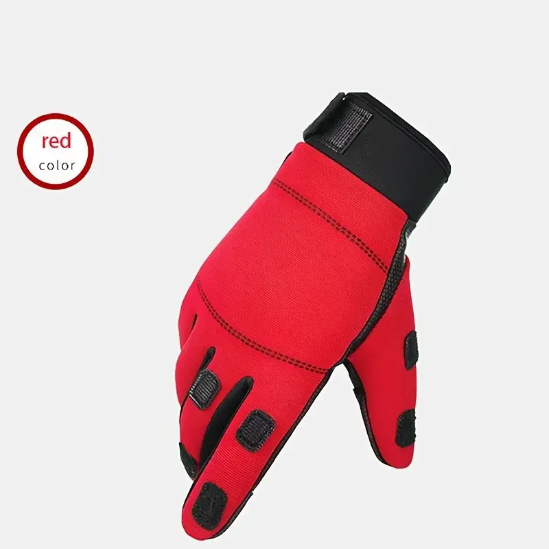 Guantes de pesca para hombre, guantes antideslizantes impermeables térmicos de lana para accesorios de pesca al aire libre