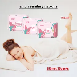 15Packs/ Anion Sanitary Napkin Female Hygiene Anion Pads Women Sanitary Napkin Panty Liner Ladies Menstrual Sanitary Towels