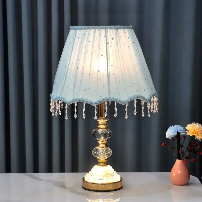 Retro Jacquard Fabric Lampshade - With Bead Tassels, Suitable for Chandelier, Wall Lamp & Floor Lamp Dust Cover