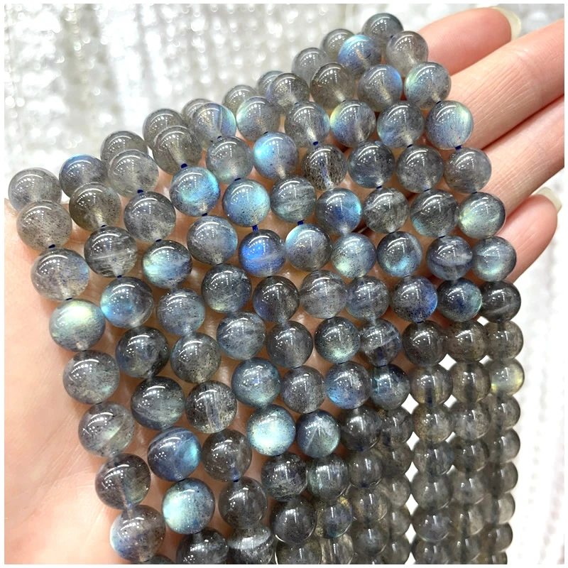 6 8 10MM AAA Natural Stone Amethyst Garnet Labradorite Crystal Loose Spaced Beads DIY Making Bracelet Necklace Accessories