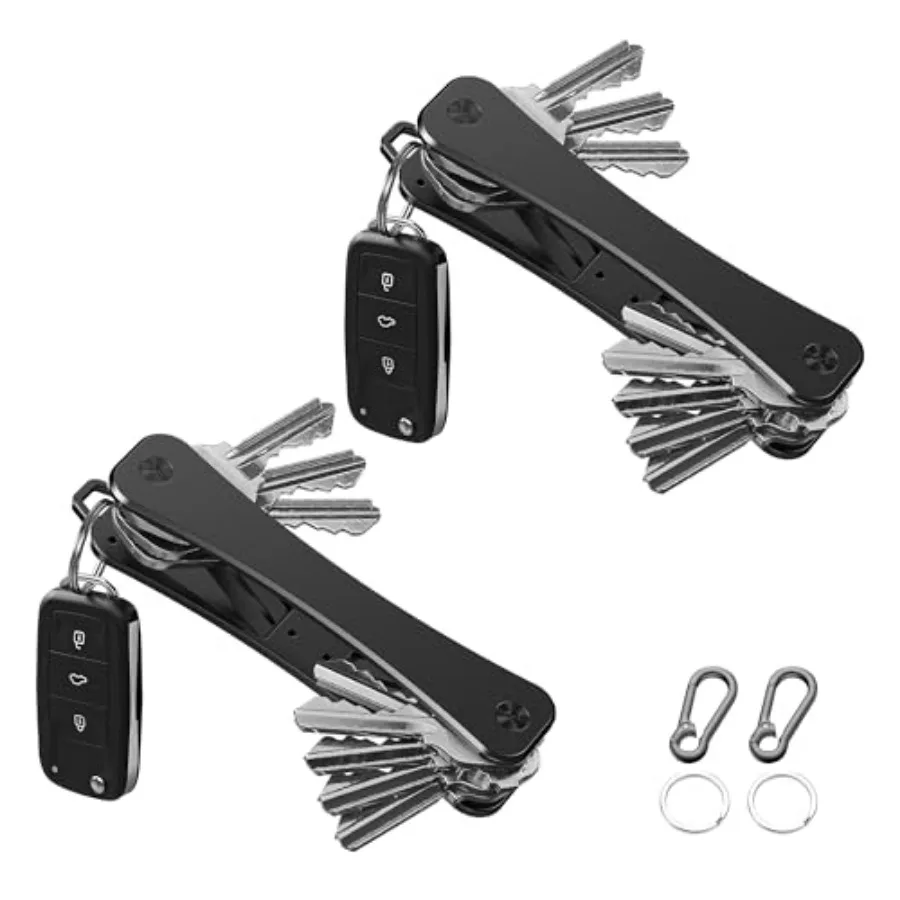 

Key Organizer, Key Holder For Keychain, Compact Key Organizer, Key Ring for Car Fobs, Minimalist Keychains (Up to 8Keys