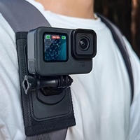 Sports Camera Backpack Clip Suitable for Gopro DJI Insta360 SJCAM EKEN Backpack Fixing Bracket, First Person View Outdoor Vlog