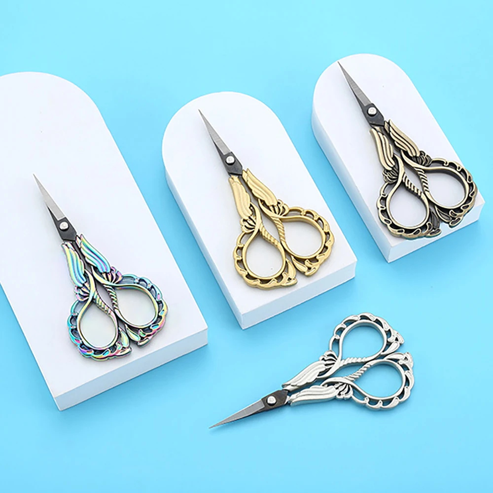 Vintage Orchid Shaped Scissors，High Appearance Creative Multifunctional Daily Tailor Clips，Art Supplies 4 Style