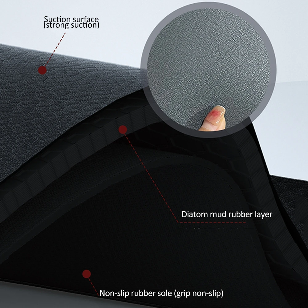 Kitchen Faucet Absorbent Mat Sink Suction Pad Diatomite Faucet Splash Catcher Countertop Protector for Kitchen Bathroom