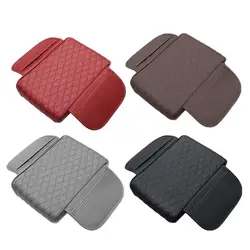 PU Leather Car Armrest Mat Center Console Arm Rest Protection Cushion With Storage Pockets Auto Armrests Storage Box Cover Pad