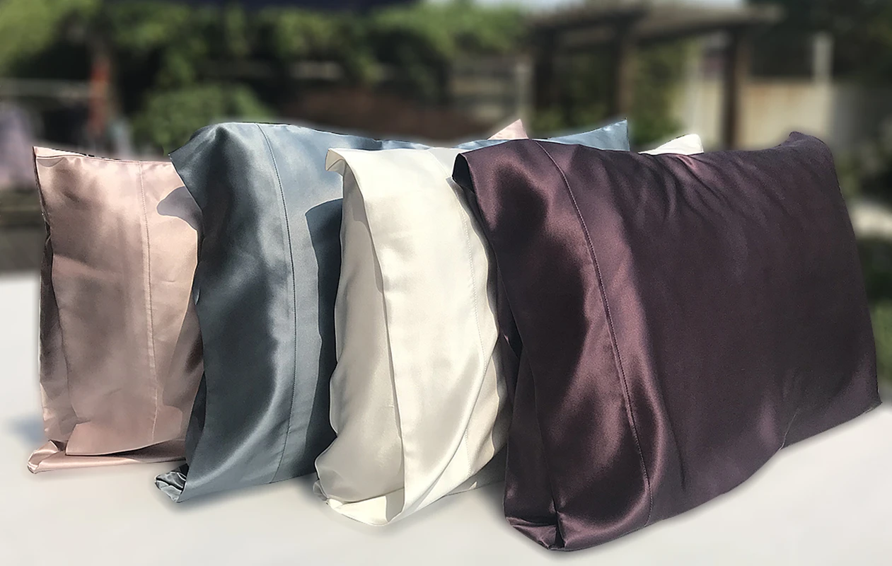 One Pair Envelope Pillowcases 100% Mulberry Silk  48x74 Cm Ivory Beige Pink Purple Colors Pieces on sale