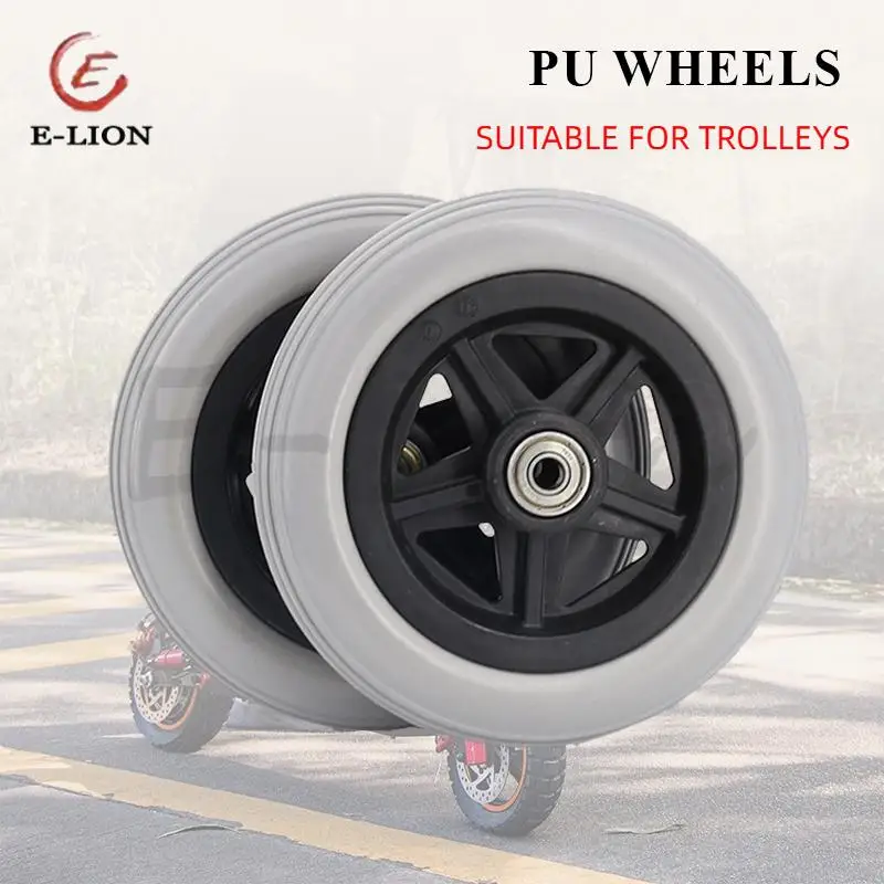 Flexible Wheelchair Front Tire With Bearing For Easy Installation Easy Clean And Smooth Black High Quality Thickening
