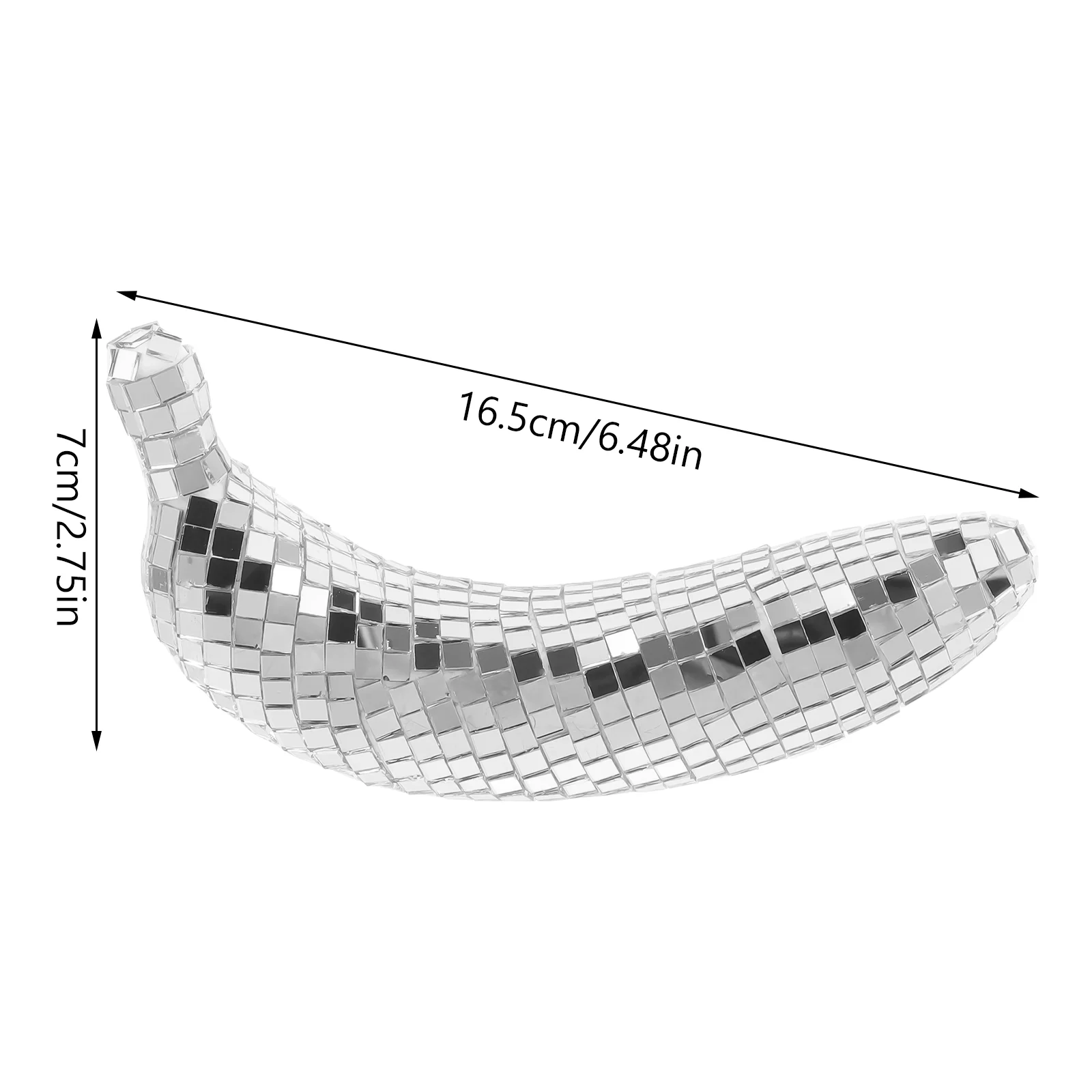 Disco banana decoração de casa modelo de frutas artware para festa ornamento reflexivo fornecimento casamento