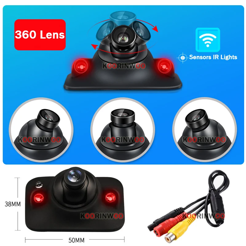 Koorinwoo Video System Switch HD Car Rear view Camera Front Camera Side View Cameras IR Night Vision For Android Radio Monitor