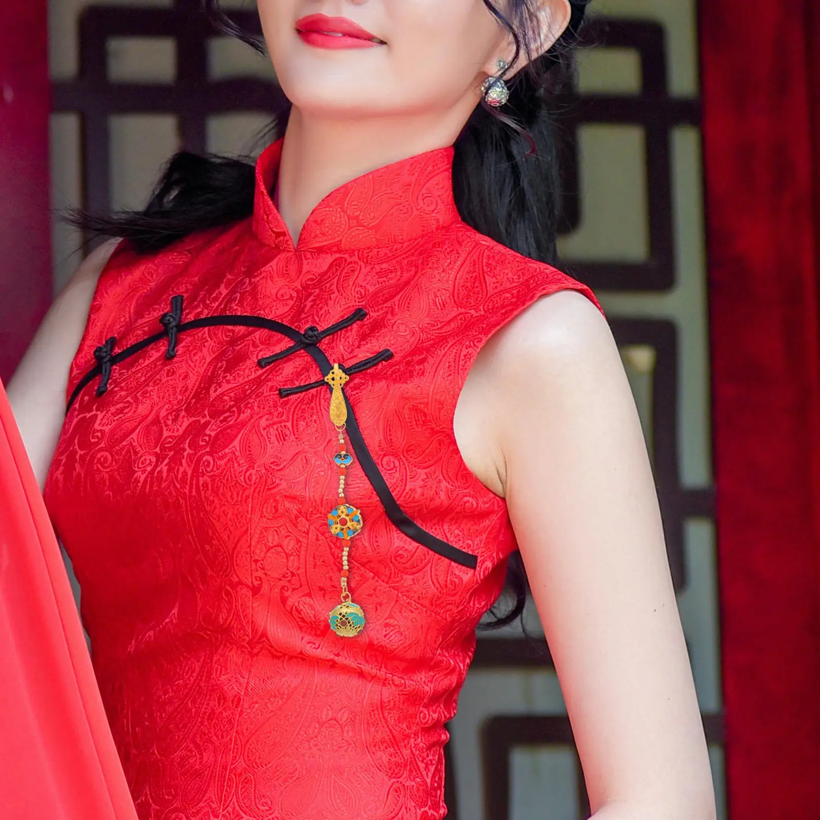 香りの良いボールペンダント伝統的な中国の職人技現代的な美的センスエッセンシャルオイルディフューザーネックレス車の部屋の装飾