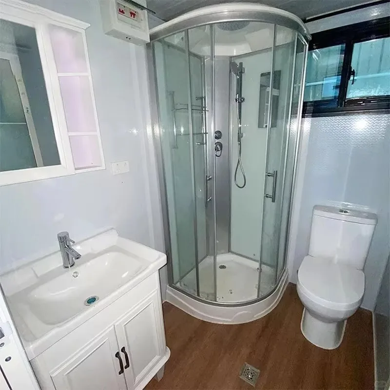 كابينة الغابات 20ft 40ft قابلة للتوسيع حاوية غرفة قابلة للطي منزل متنقل جاهز صغير فيلا تصميم منزل كابينة معزولة مقاومة للماء #6