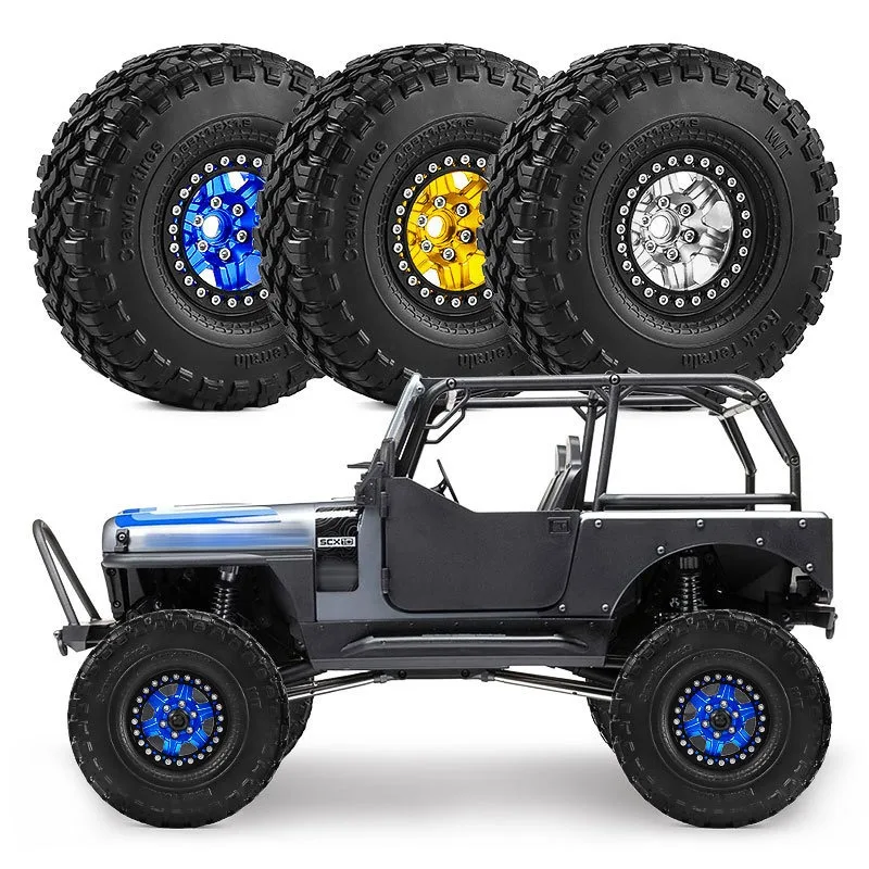 

1.9inch Alloy Rims for TRX4 SCX10 III 90046 D90 CC01 1/10 RC Crawler Tires Universal Upgrade
