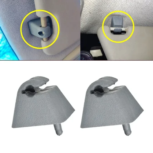 2x Clip de soporte para parasol de coche gris para Opel Vauxhall Vectra Vivaro A Astra F Corsa Combo B Carlton Tigra Senator Cavalier