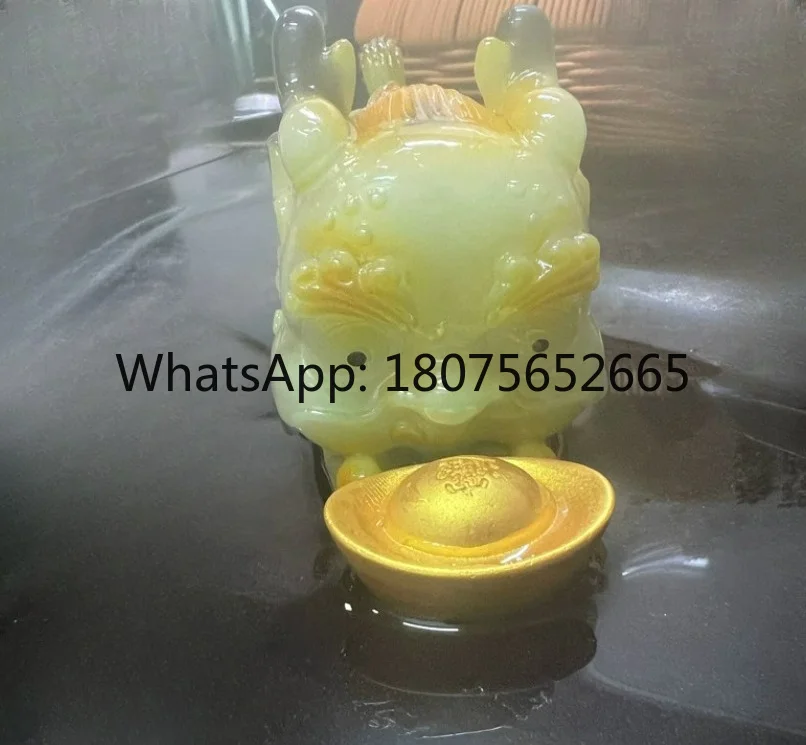 Heat-activated color-changing pixiu tea pet ornament - feng shui charm for home & office, collectible tea tray accessory