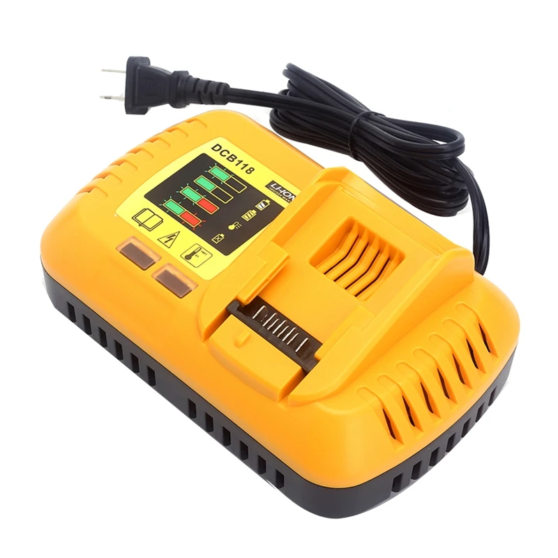 Imagem -03 - Carregador de Bateria para Dewalt 10.8v 12v 14.4v 18v 20v Dcb200 Dcb101 Dcb115 Dcb107 Dcb105 Dcb140 Dcb118