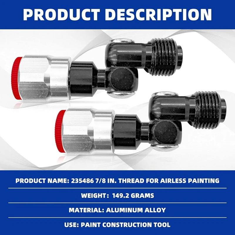 AD33 HOT 7/8 Inch Thread Airless Sprayer,180 Degree Rotation Swivel Joint With Strainer Screen Kit For Airless Paint Spraying