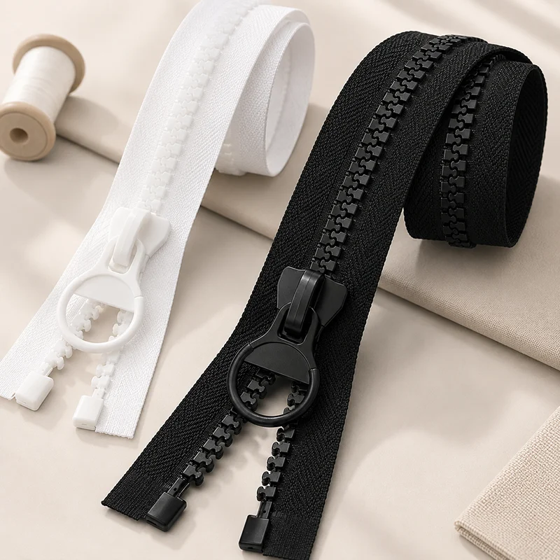

1Pc 60-300cm 8# Resin Zipper Open End Long Zip for Down Jacket Coat Tent Bag Tailor Sewing Repair Material Accessories Part DIY