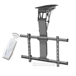 Elevador eléctrico de TV para Techo, soporte de pared con Control remoto, giratorio, 45KG, motorizado, 50-75