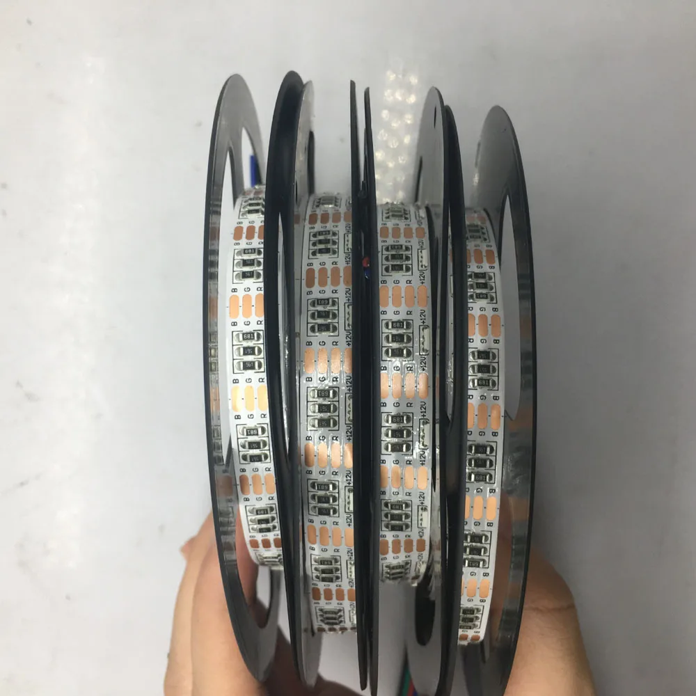 Imagem -02 - Side Emitting Rgb Led Strip Iluminação Fita Flexível Alta Fita Flexível Brilhante 5m 335 Smd 12v 60 Leds por m 10 mm 020