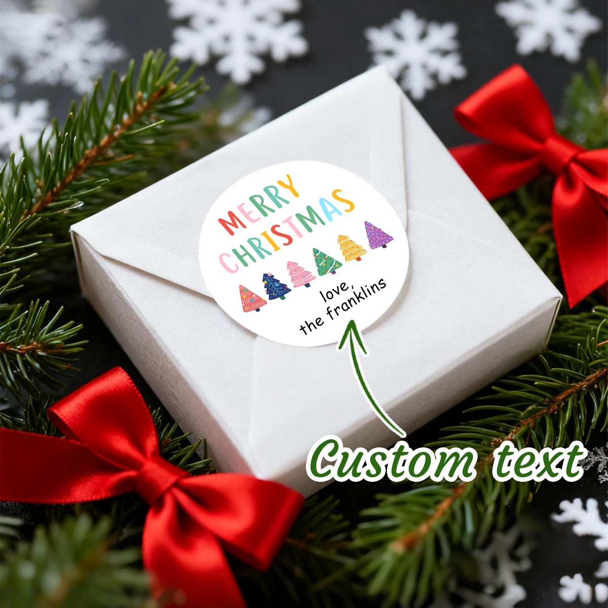 54-540 autocollants personnalisés pour les fêtes, autocollants de Noël personnalisés, étiquettes nominatives personnalisées, décorations de Noël