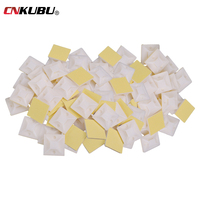 50/100PCS Tie Positioning Piece Suction Cup Fixed Seat Black and White 20*20 25*25 30*30 40*40 Self-adhesive Backing