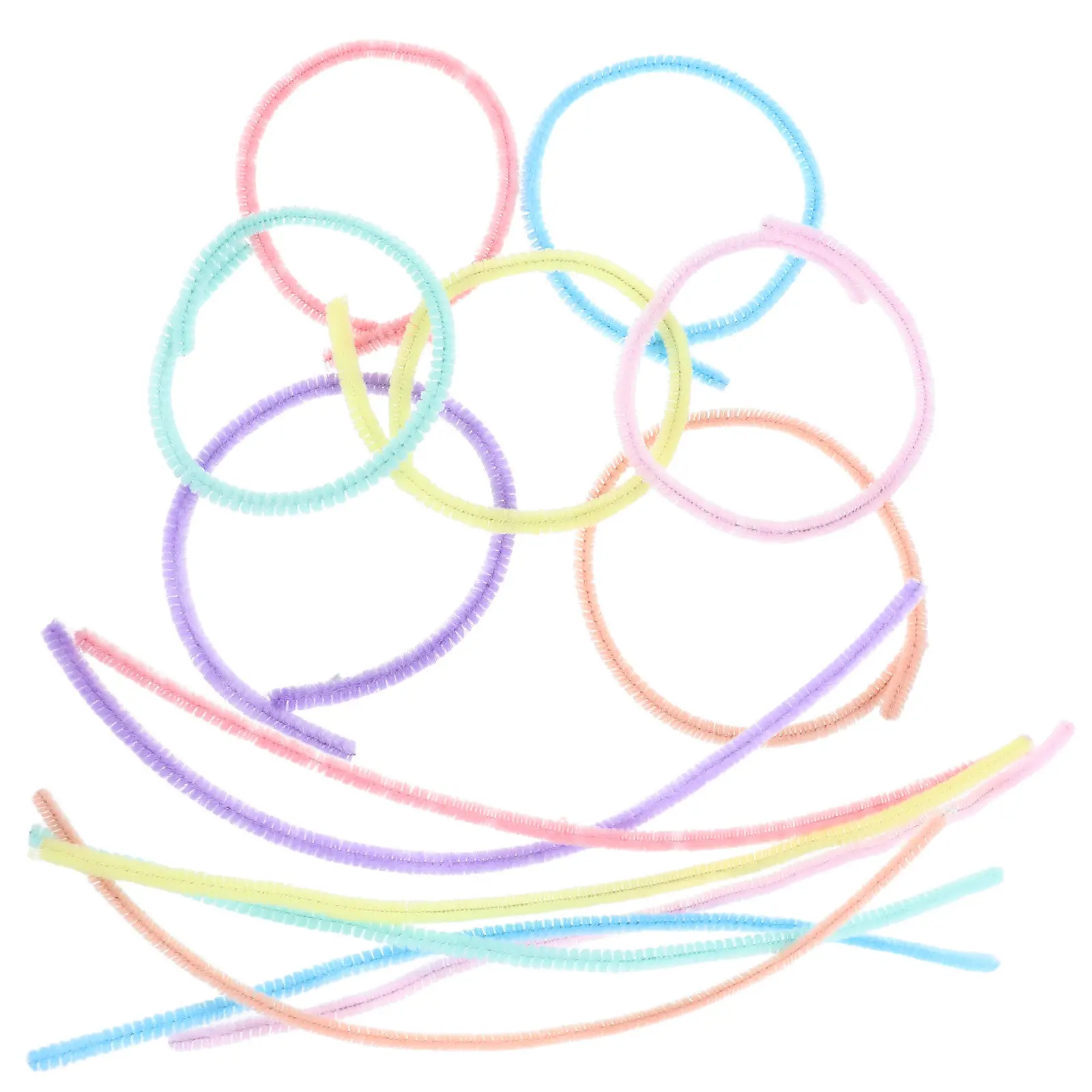300Pcs Macaron Colored Pipe Cleaners Pastel Twisted Rods Crafting Supplies DIY Flower Decorations Creative Craft Sticks Bulk