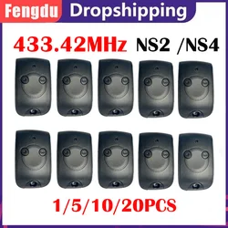 433.42MHz Rolling Code Remote Control 20PCS Duplicator NS 2 / NS 4 Garage Door Opener Command Transmitter