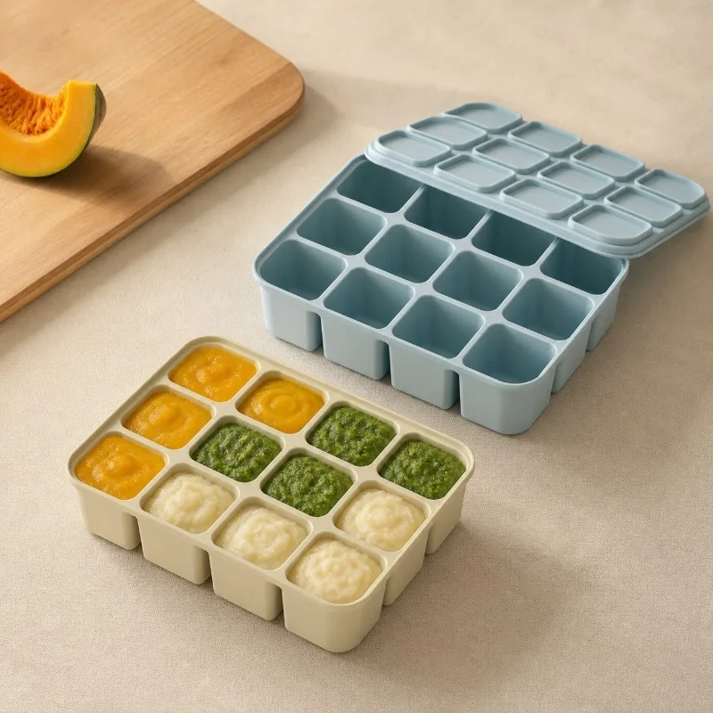 Steaming Safe Silicone Baby Food Storage Container Freezing Tray Multi Grid Infant Food Mold for Home Baby Meal Prep