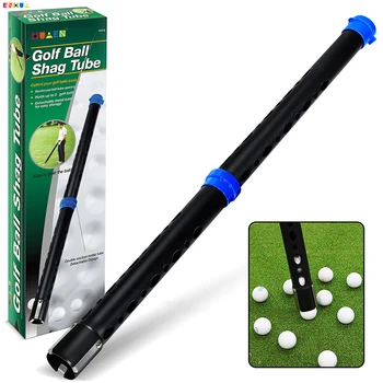ออกแบบใหม่ TPR + หลอดอลูมิเนียม Golf Ball Picker ทนทานที่ถอดออกได้ Golf Ball Collector สําหรับน้ําและพุ่มไม้ Shag Tube