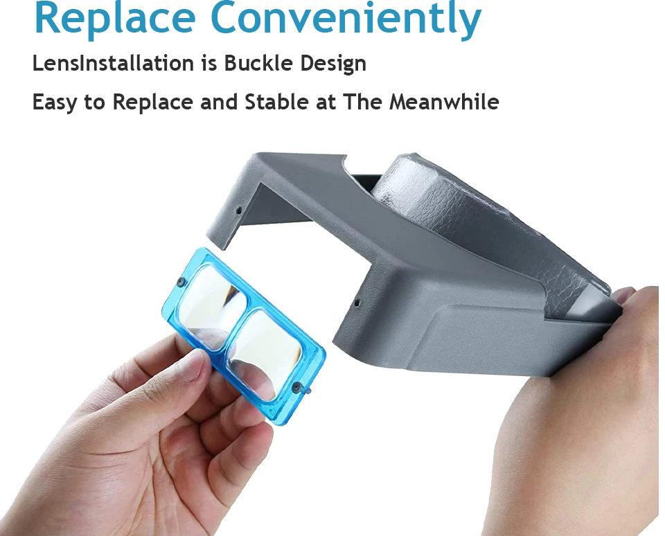 Head-mounted Double Lens Magnifying Glass with 4 Magnifications for Jewelry and Reading