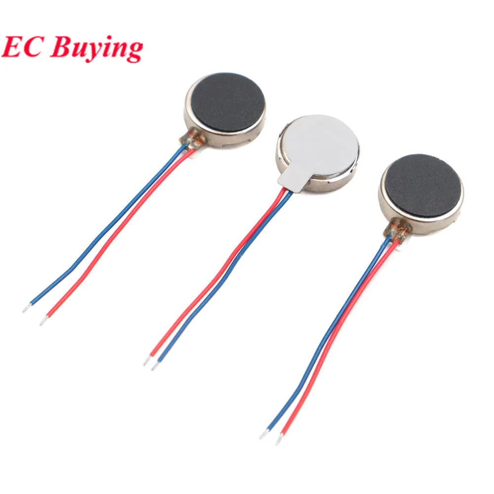 20Pcs/1Pc Mini Vibration Motor DC3V 12000RPM Coin Flat Micro DC Vibrating Motor with Wire for Mobile Cell Phone Pager Tablet