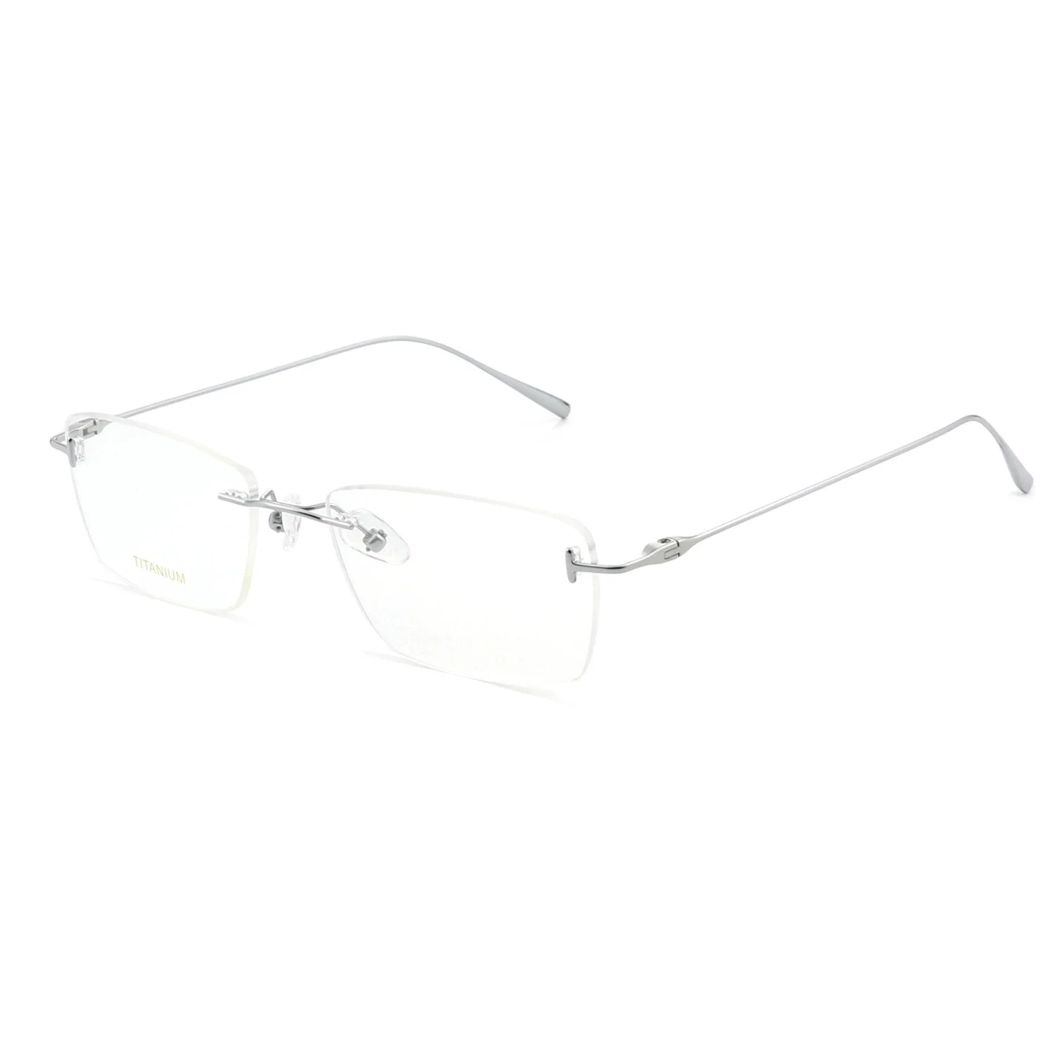 

Belight Optical Square Shape Ultra Light Classical Rimless Design Men Women Titanium Eyeglasses Spectacle Frame TF5678