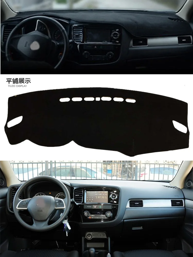 

Для Mitsubishi Outlander Mk3 EX PHEV GT GF 2013-21 автомобильный Стайлинг Dashmat крышка приборной панели изоляционная солнцезащитная накладка на приборную панель