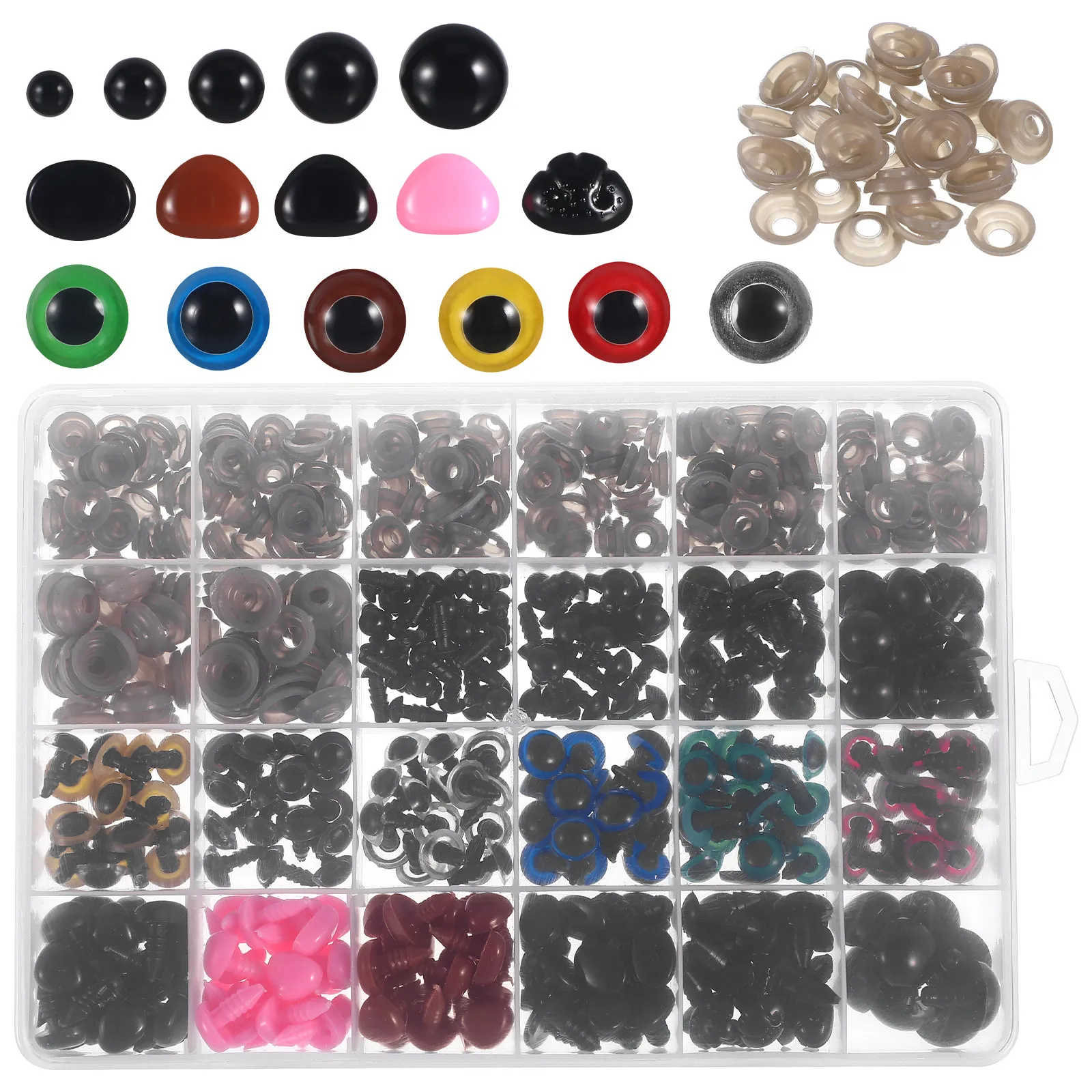 

600Pcs Safety Eyes for Crochet Animals Cute Delicate Realistic Plastic Craft Eyes with Washers for DIY Stuffed Animal Fabric