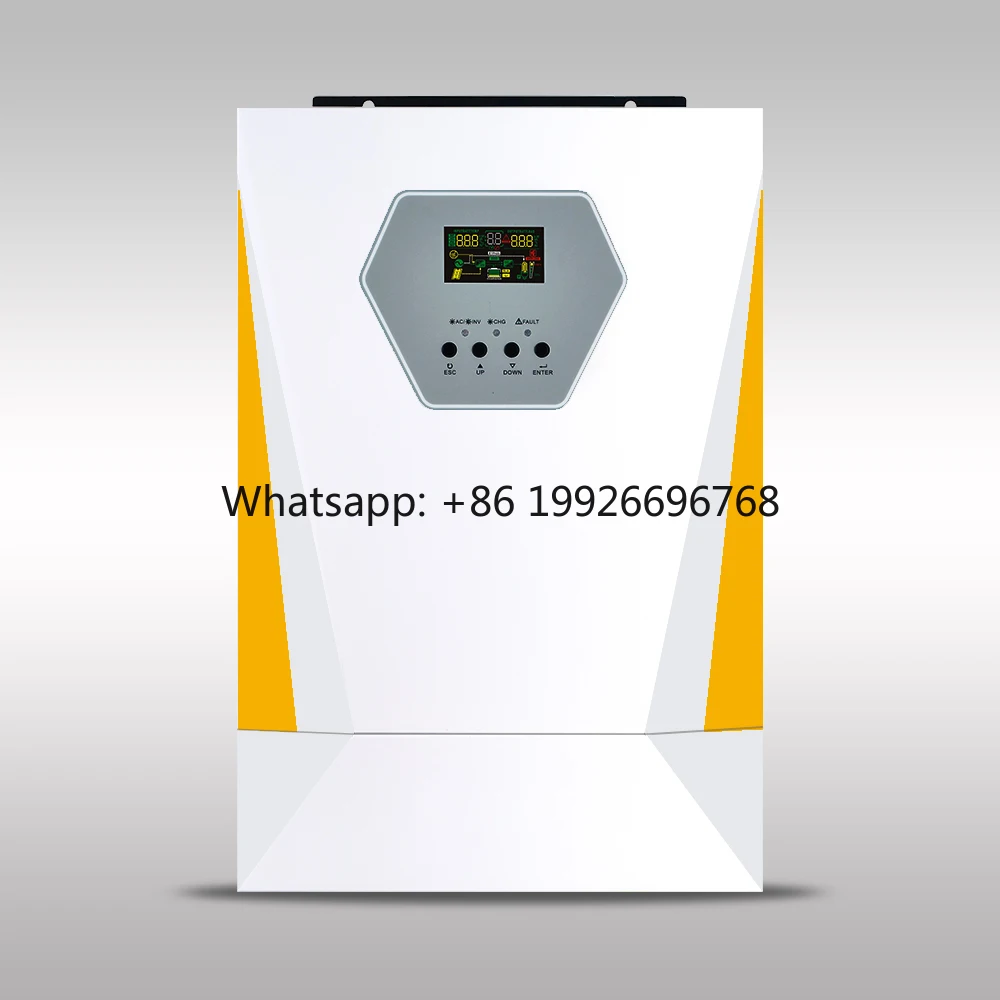 

Гибридный солнечный инвертор 24В/48В, однофазный, чистая синусоида, 50/60Гц, 3.6кВт/6.2кВт для домашнего использования