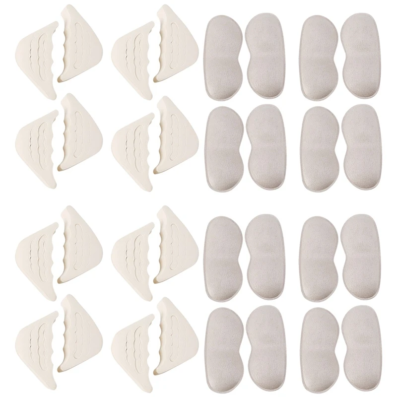 8 Pairs Of Shoe Padding And 8 Pairs Of Heel Grip Padding, Adjustable Shoe Pads, Soft Sponge, Big Toe Plug, Support Pad