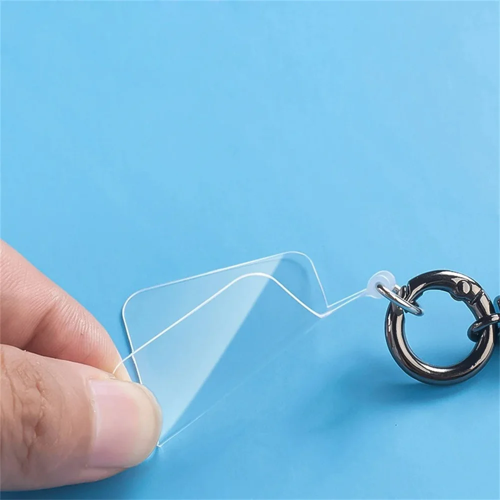 Transparent Phone Anti-lost Lanyard Card 1/3/5/10Pcs TPU Universal Tether Tab Loop Hole Hanging Strap Patches Cord Clip Gasket image 6