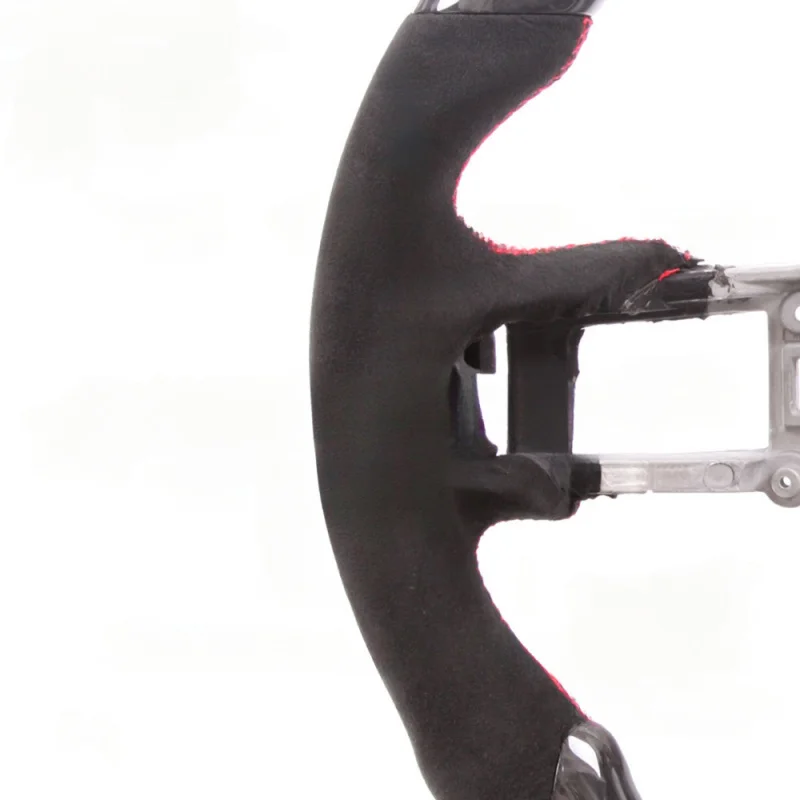 

For Mustang Alcantara Suede Forged Carbon Fiber Racing Style Steering Wheel