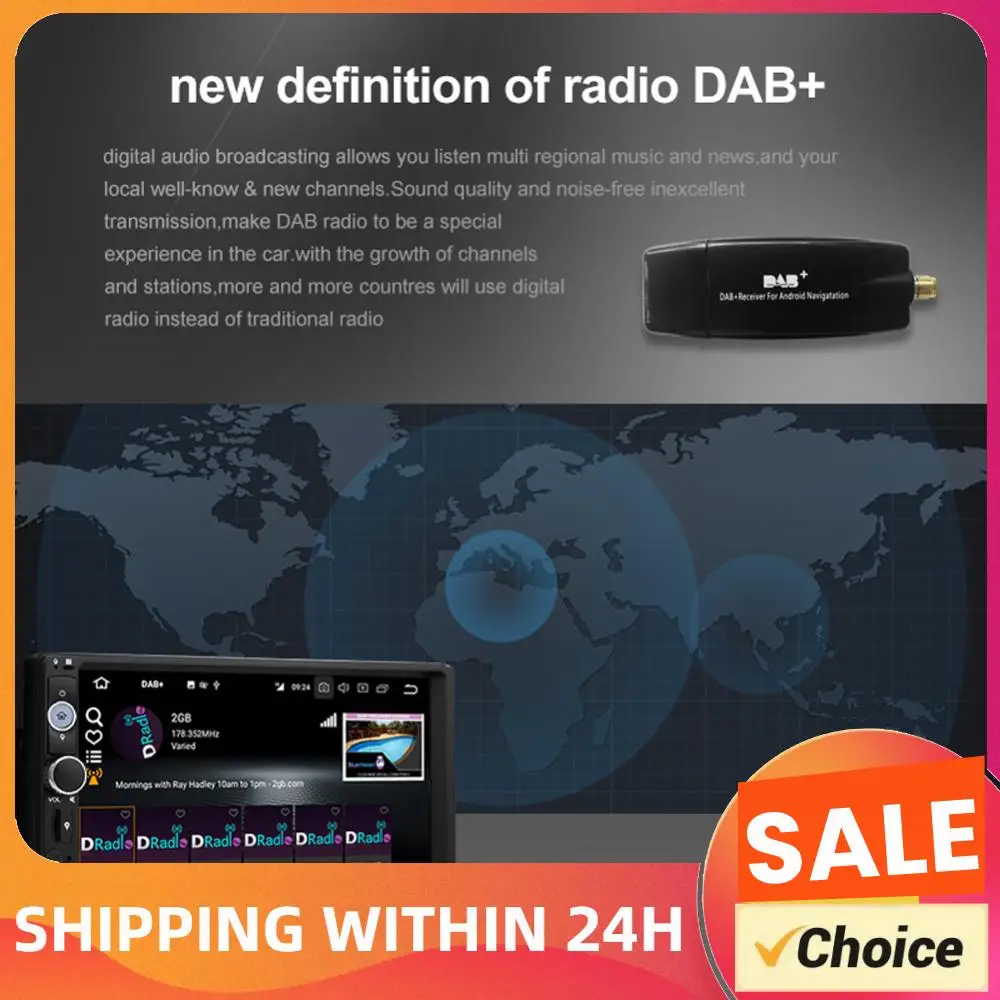 

Автомобильный DAB+ приемник-антенна (бокс) для Android 5.1 и выше, адаптер для автомобильного радиоприемника