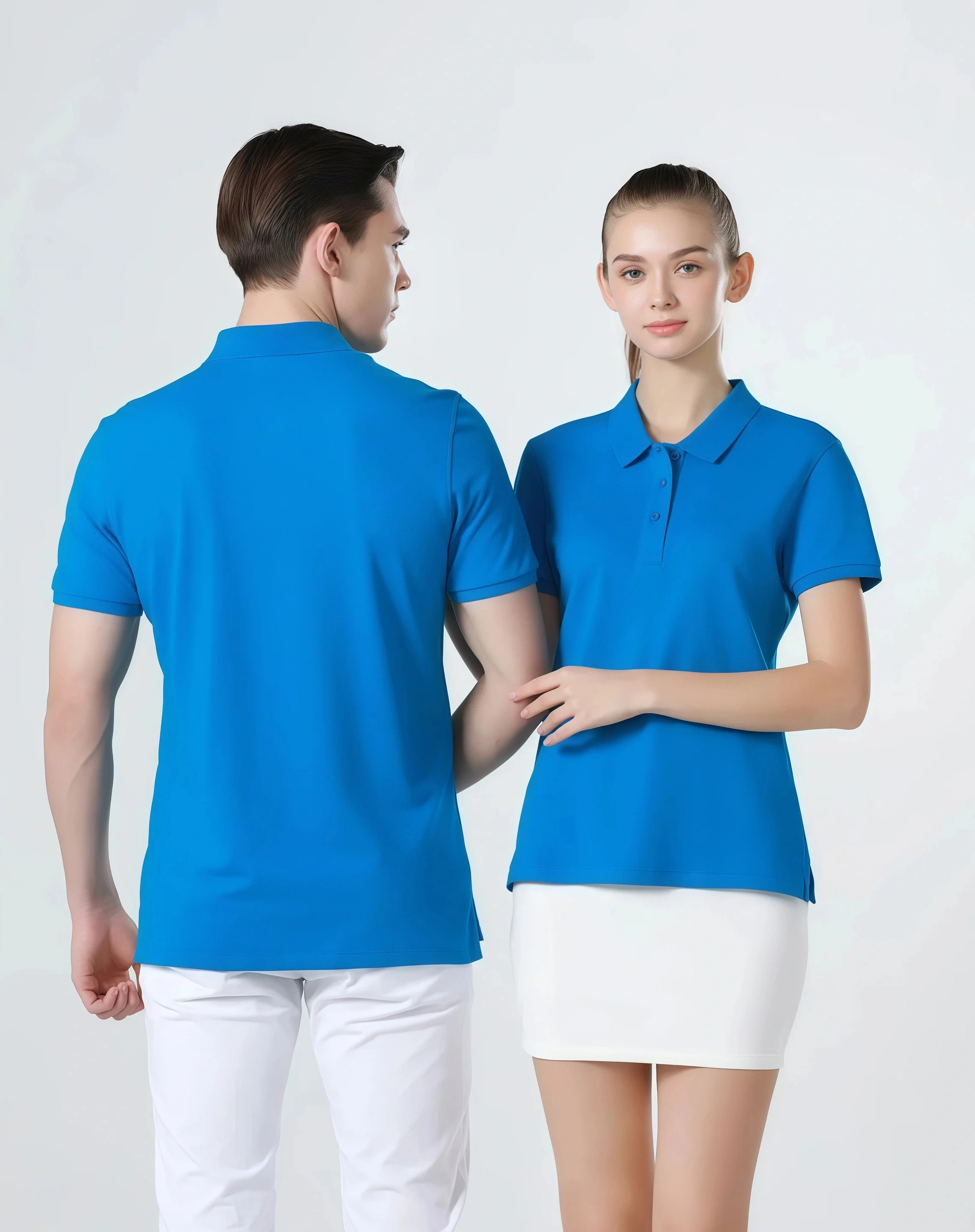 250G High-quality Island Cotton POLO Shirt Soft Skin-friendly Short-sleeved Custom Logo Work Uniform