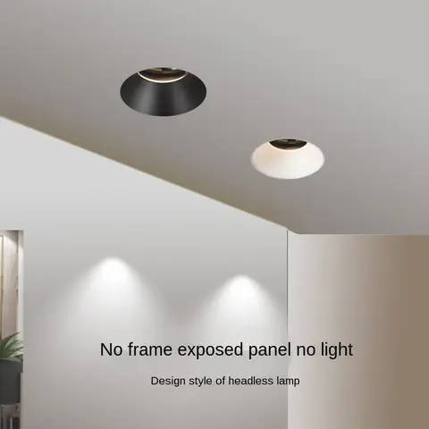 Spotlight Led Embedded Room Adjustable Wall Wash Spot Light No Border Home-style For Living Room Gallery Lighting
