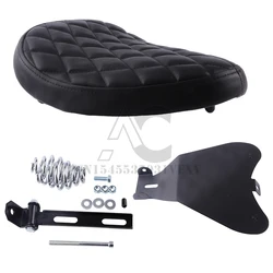 Black Leather Driver Driver Solo Seat For Sportster 883 1990-2013 Saddle Suitable Cruiser Bobber Chopper Custom