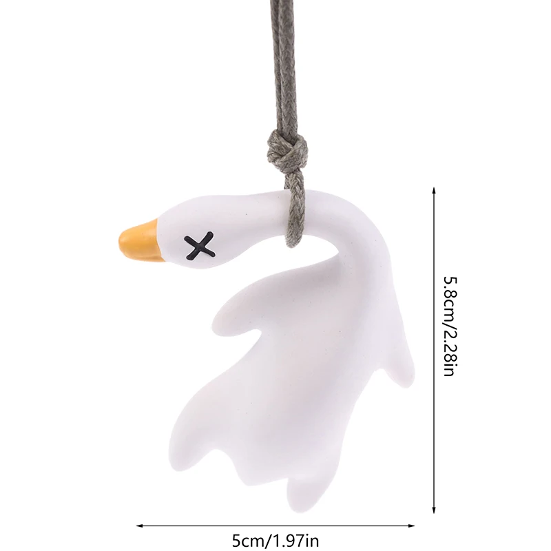 ตลกเปลี่ยนสี Swing Goose คั่วเป็ดย่างสีขาวจี้รถ Swing เป็ดรถแขวนเครื่องประดับสําหรับรถยนต์ผลิตภัณฑ์ภายใน