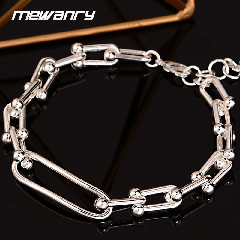 Mewanry Minimalist Silver Color Classic Bracelets Charm Women Girl Vintage Handmade Creative Jewelry Accessories Gifts