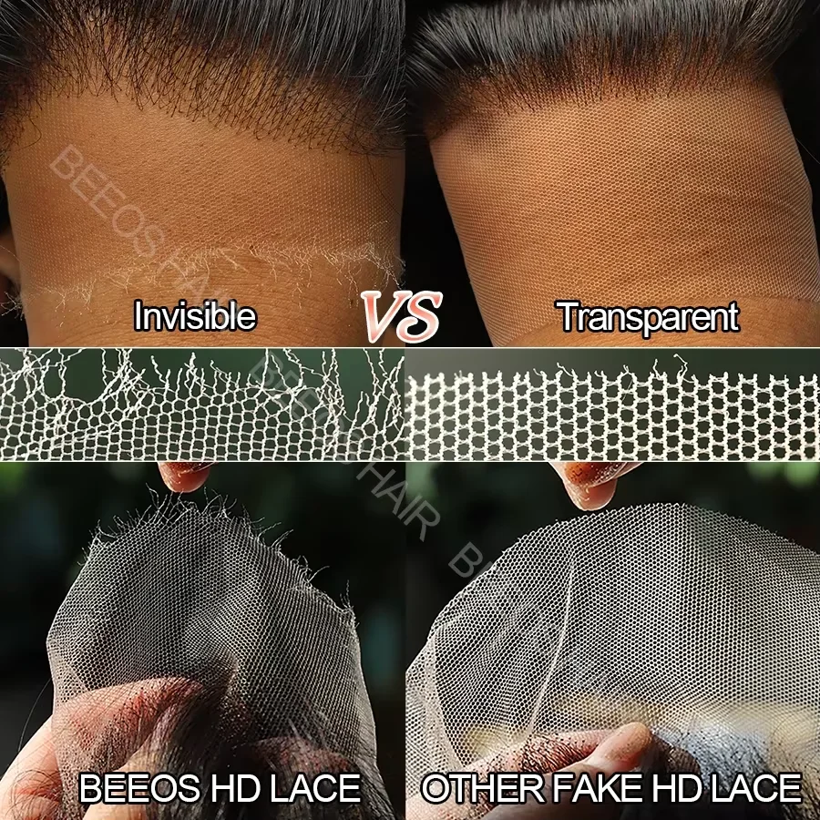 Real HD Cierre de encaje 2x6 HD Cierre de encaje transparente cabello humano separación profunda sedoso recto nudos blanqueadores cabello Pre desplumado Remy