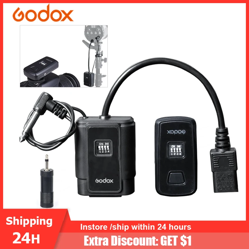 Godox DM-16 Wireless Studio Flash Trigger 433HMz 16 Channels Transmitter + Receiver Kit Single Triggerling piont For DSLR Camera