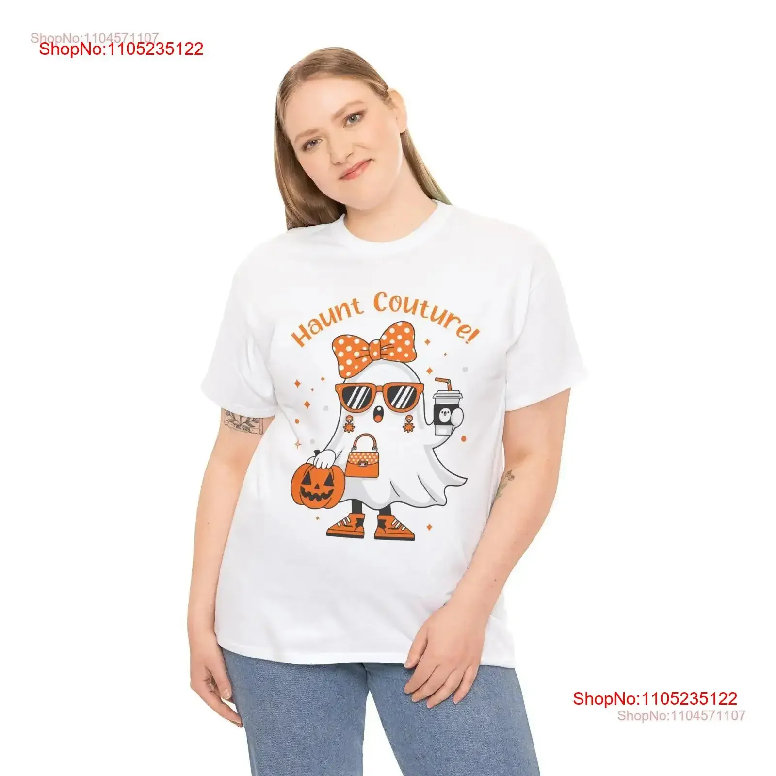 Haunt Couture Halloween T Shirt Cute Ghost with Sunglasses Pumpkin vintage Washed designer clothes Casual streetwear