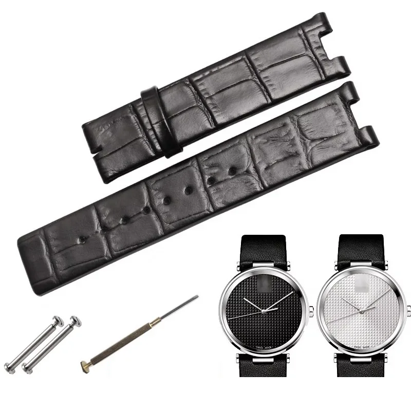 Watch Band for CK K1S21120/K1S21102/KIS21100 Genuine Leather for Calvin Klein Dedicated Concave Interface  Strap 20mm Women